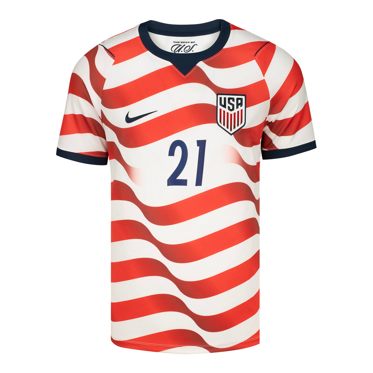 Unisex Nike 2026 USMNT Tim Weah Home Stadium Jersey - Stripes