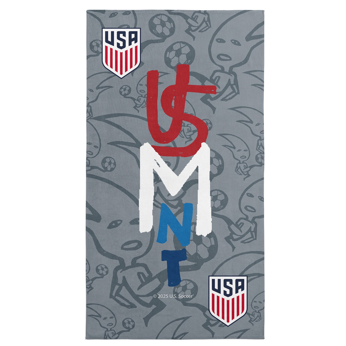 U.S. Soccer Soccer Head Beach Towel