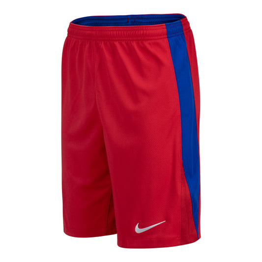 Youth Nike USA 2024 Stadium Away Red Shorts - Angled Left View
