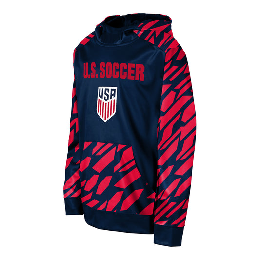Youth USMNT Outerstuff Unstoppable Blue Hoodie - Front View