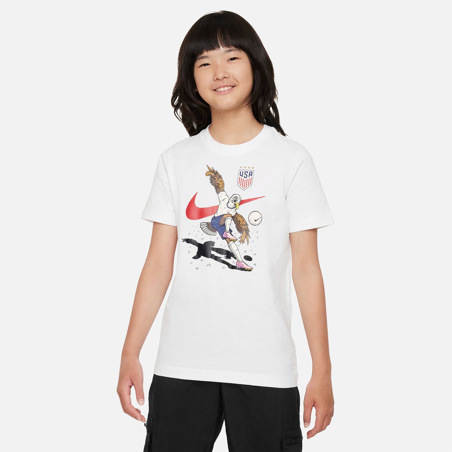 Youth Nike USWNT Eagle Mascot White Tee - Official U.S. Soccer Store