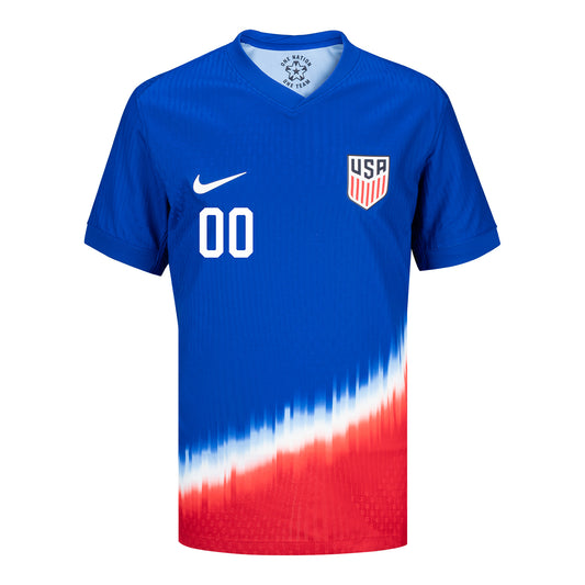 Youth Nike USMNT 2024 Personalized American Icon Away Match Jersey - Front View