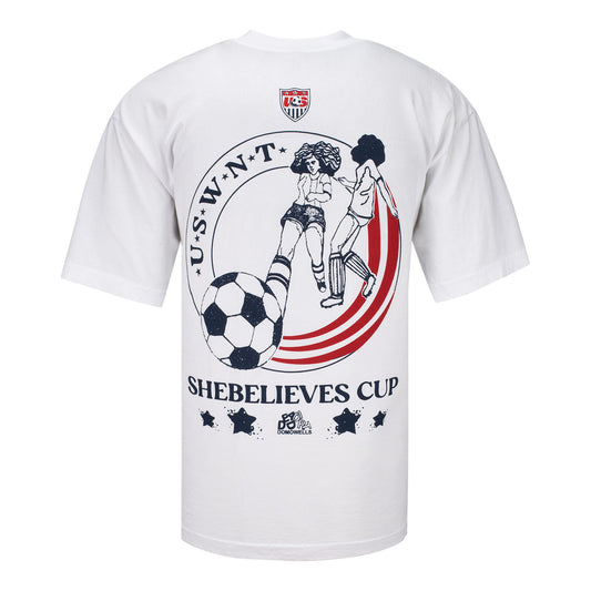 Uscape Unisex 2026 SheBelieves Cities White T-Shirt