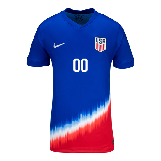 Women's Nike USMNT 2024 Personalized American Icon Away Stadium Jersey - Front View