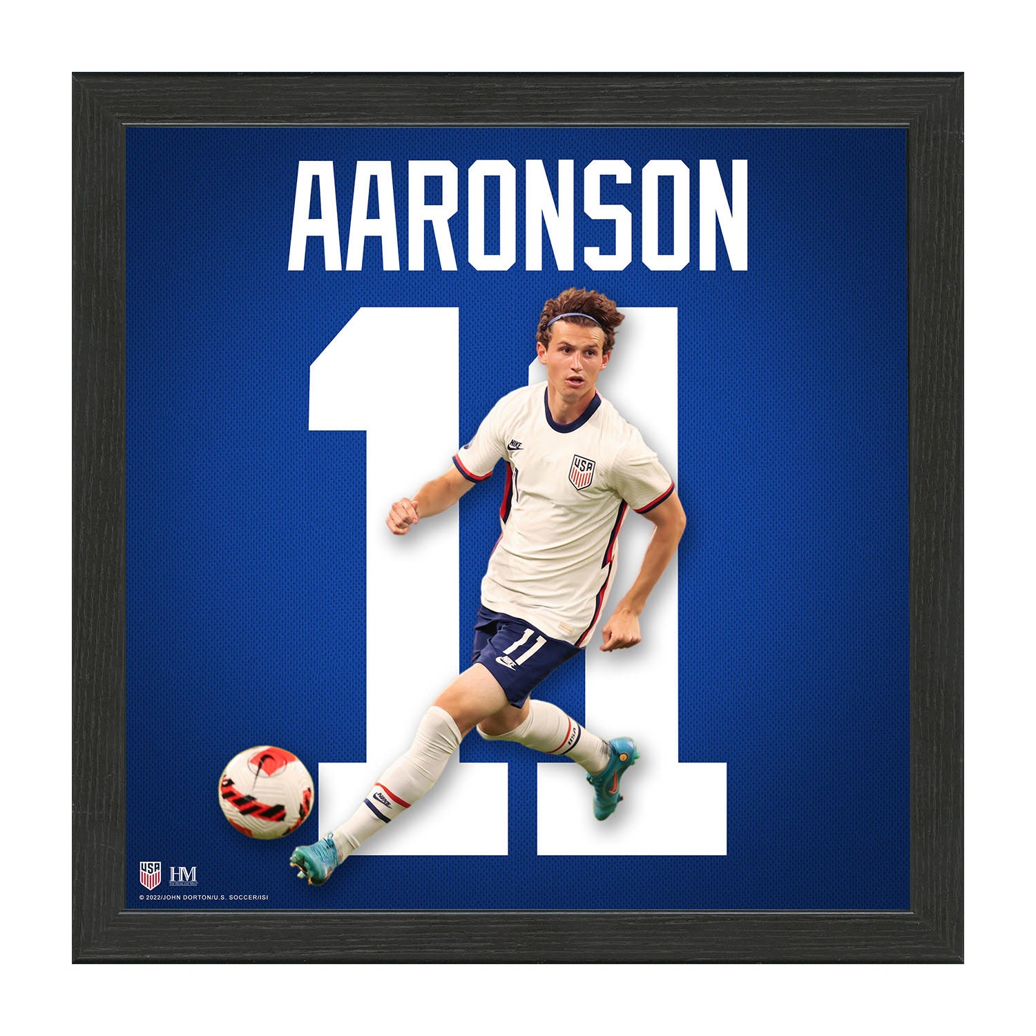 Brenden Aaronson Impact Jersey Frame, SOCCER.COM