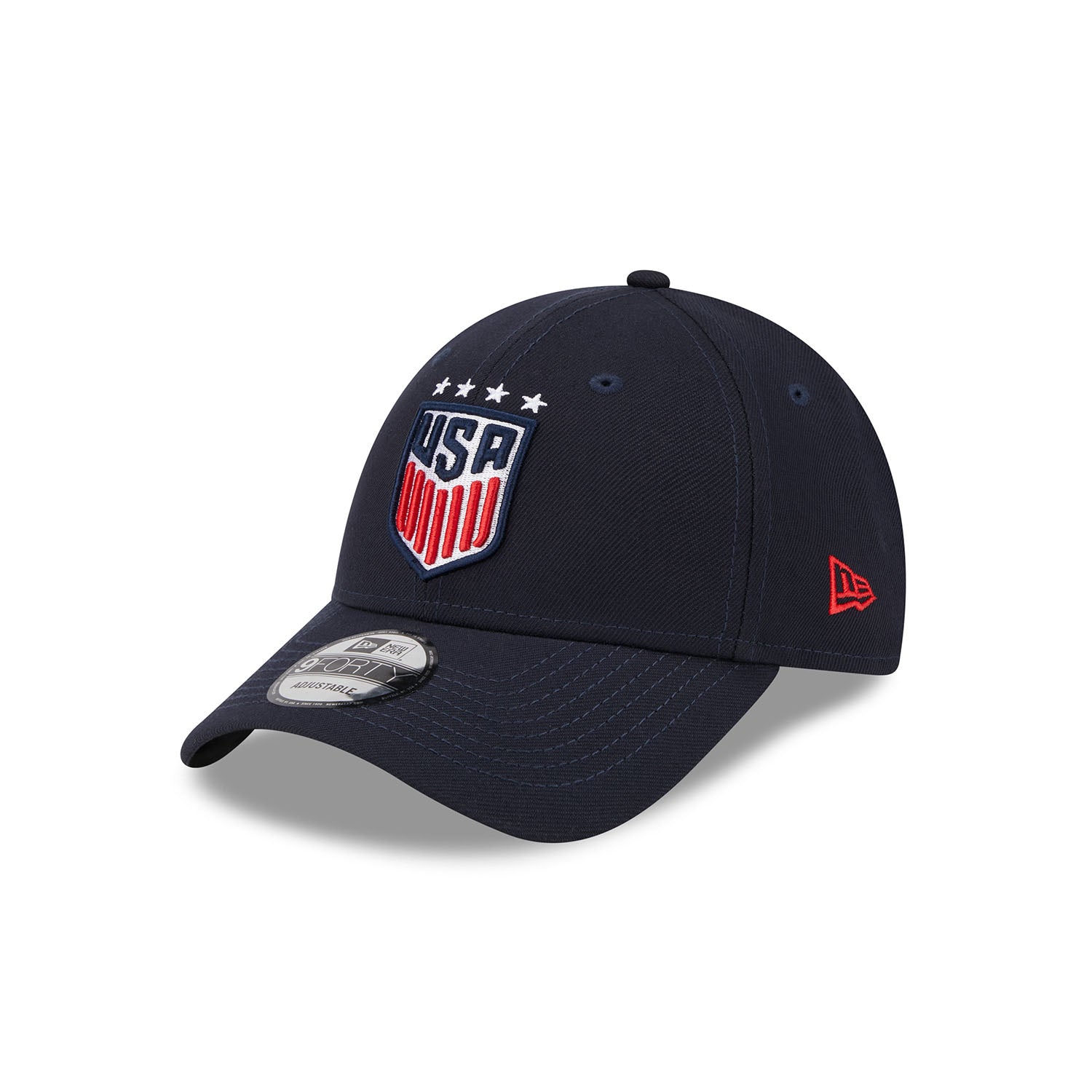 Men's New Era USWNT 9Forty League Navy Hat - Front/Side View