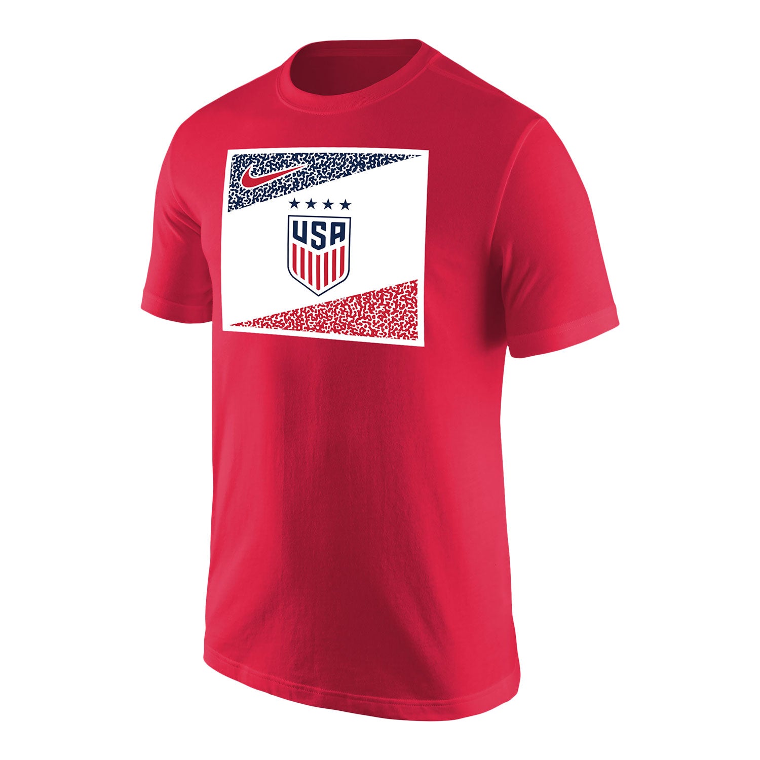 Men's Nike USWNT Split Box Red Tee - Front View