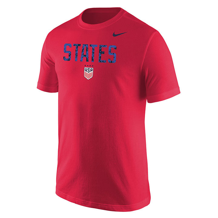 Men's Nike USWNT States Red Tee - Front View