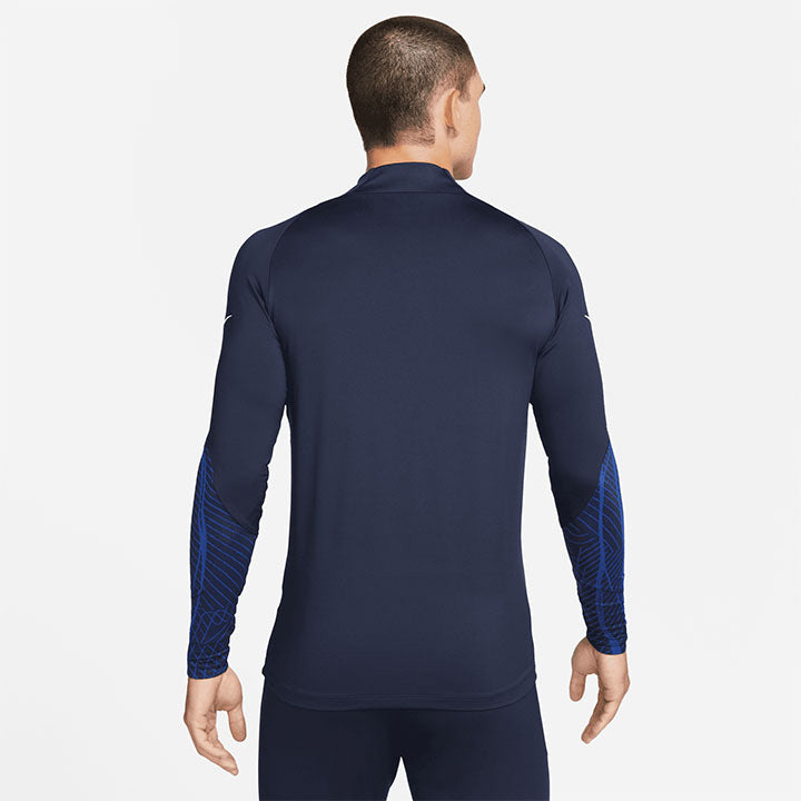 Men's Nike USA 1/4 Zip Strike Navy Drill Top - Back View