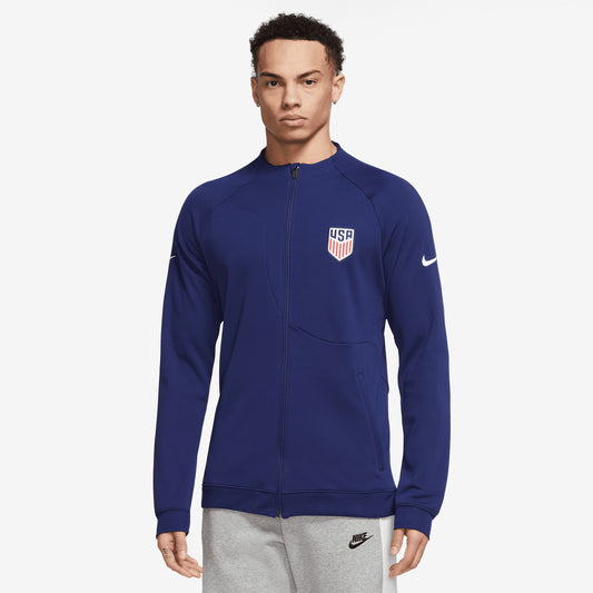 Men's Nike USA Dri-Fit Woven Jacket in Blue - Front View