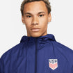 Men's Nike USA Anthem Jacket in Blue - Front Close View