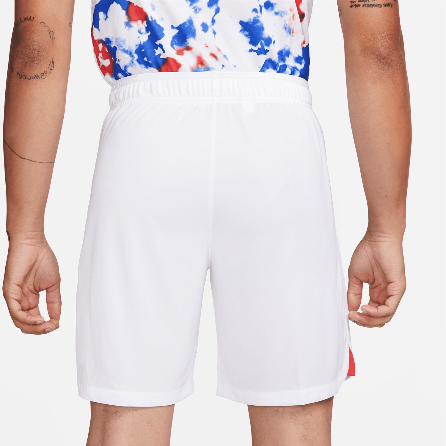 Men's Nike USMNT Home Stadium Shorts in White - Back View