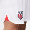 Men's Nike USMNT Home Stadium Shorts in White - Close View
