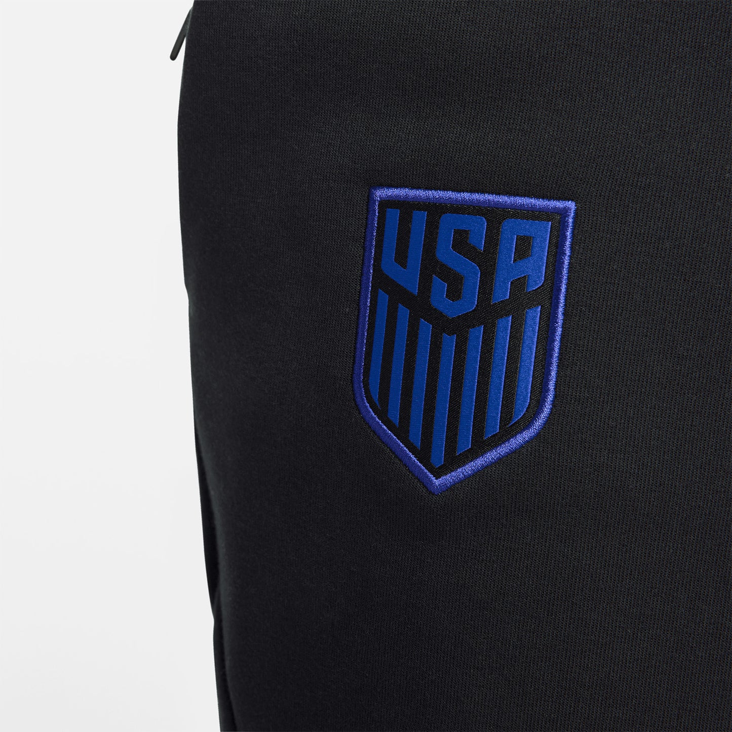 Men's Nike USA Tech Fleece Black Jogger Pants - Logo View