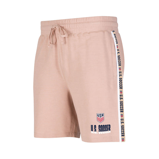 Men's Concepts Sports USA Team Stripe Tan Short - Front View