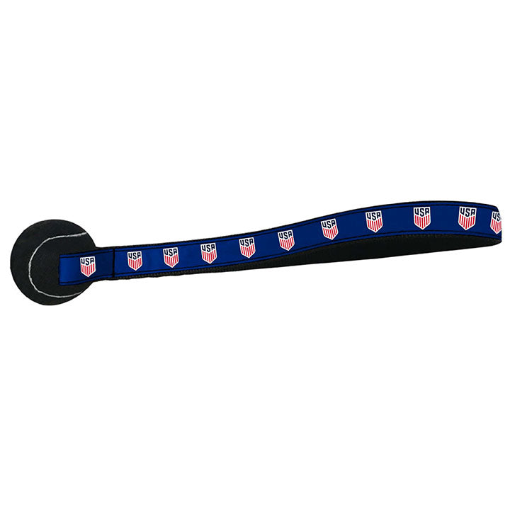 All Star Dogs USA Tennis Ball Toy in Navy - Front View