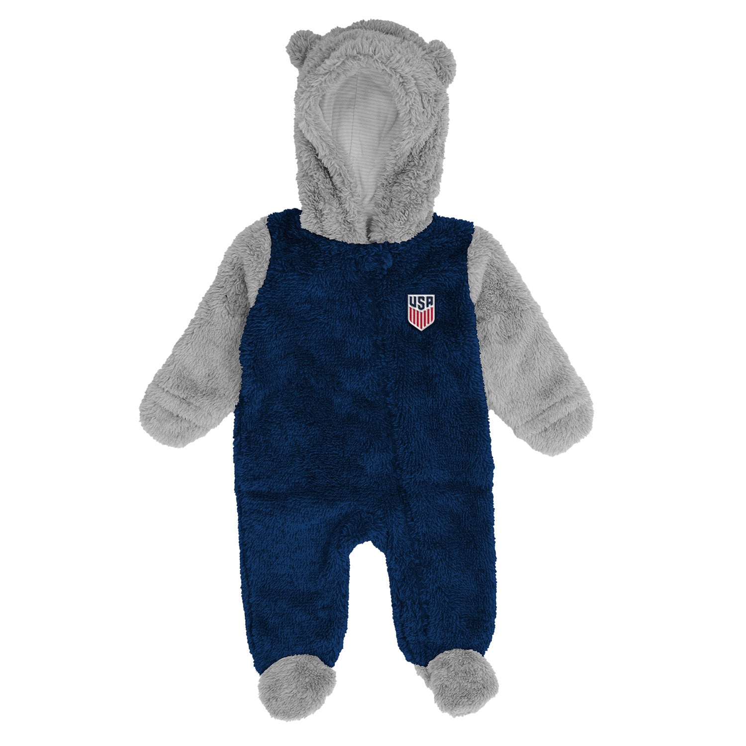 Newborn Outerstuff USA Teddy Fleece Bunting Pram - Front View