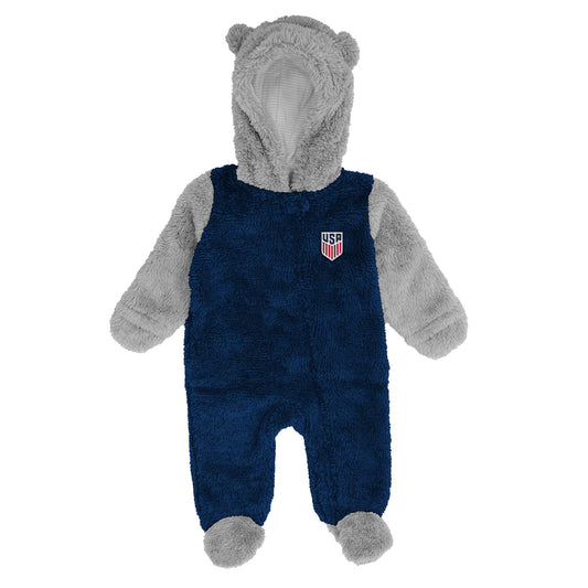 Newborn Outerstuff USA Teddy Fleece Bunting Pram - Front View