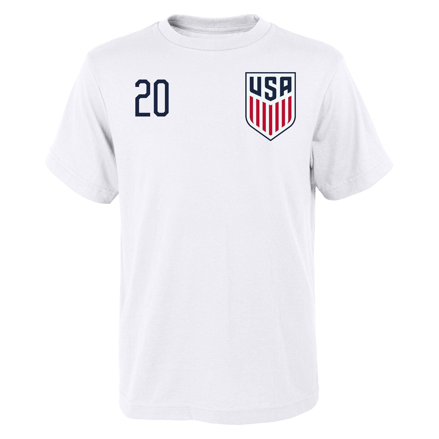 Youth Outerstuff USMNT Ferreira 20 White Tee - Front View