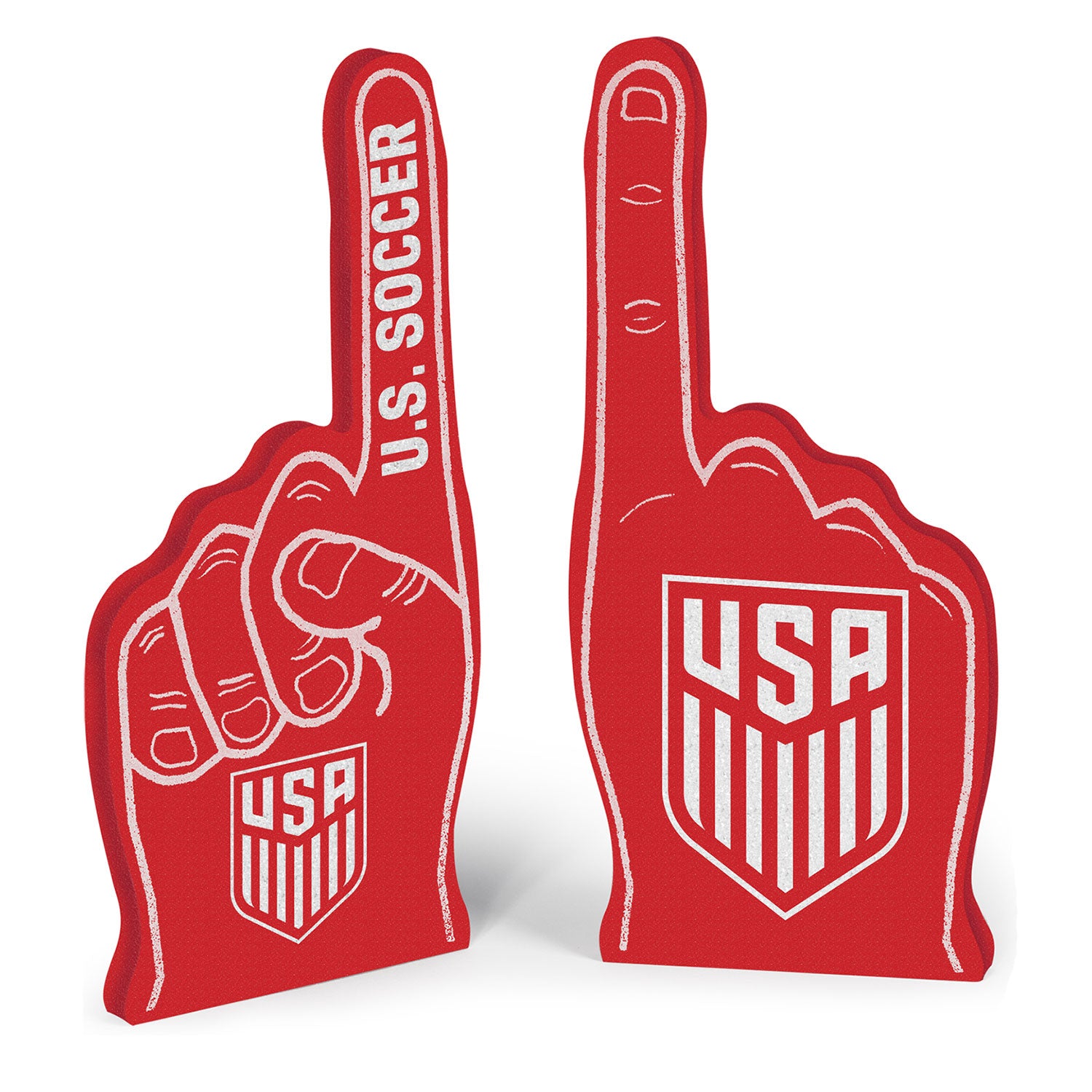 WinCraft USA Red Foam Hand - Front and Back View