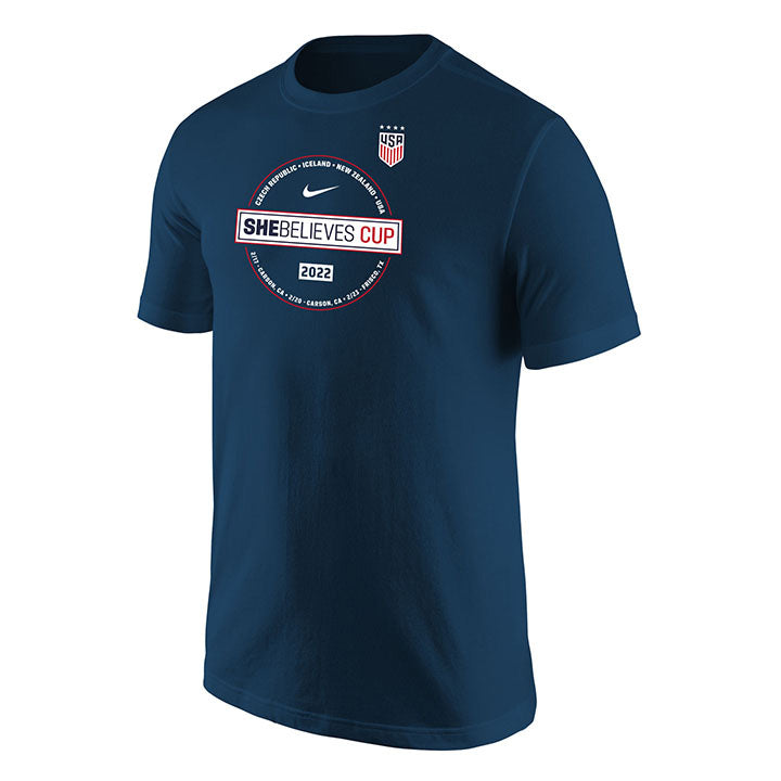 Men's Nike SBC 2022 Tour SS Navy Tee - Front View