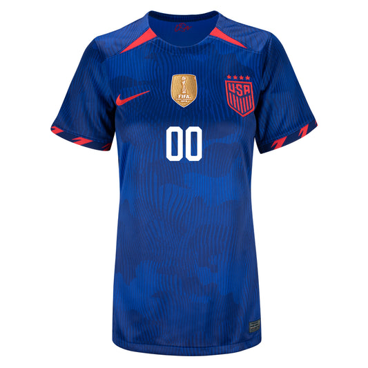Women's Nike USWNT 2023 Away Personalized Match Jersey w/ FIFA Badge - Front View