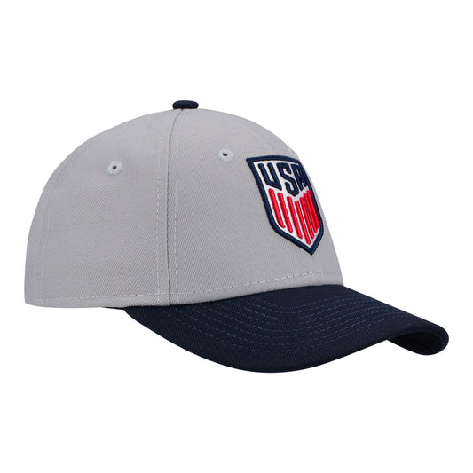 Kids New Era USA 9Forty The League Grey Hat - Side View