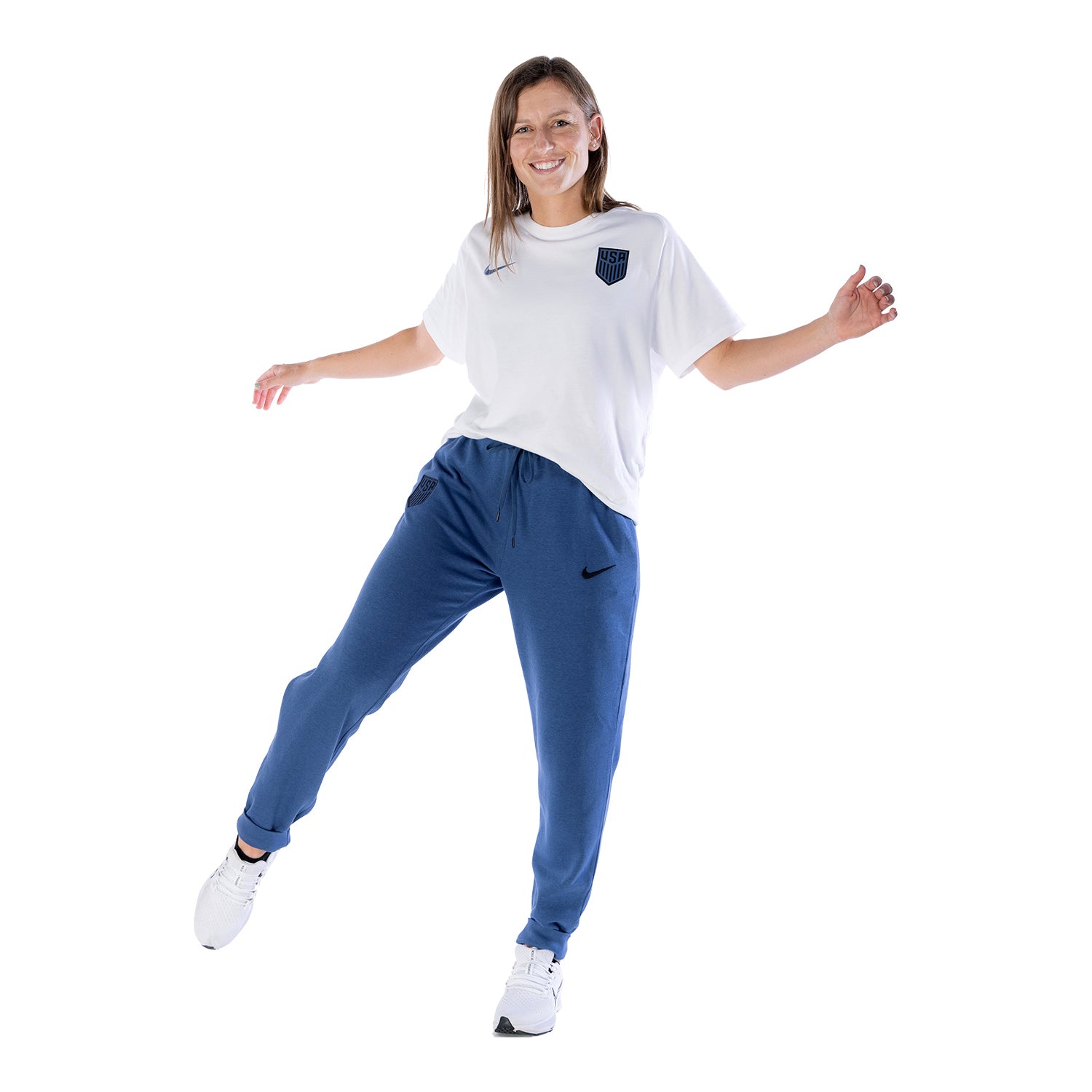 Women's Nike USA Travel White Tee - Front View