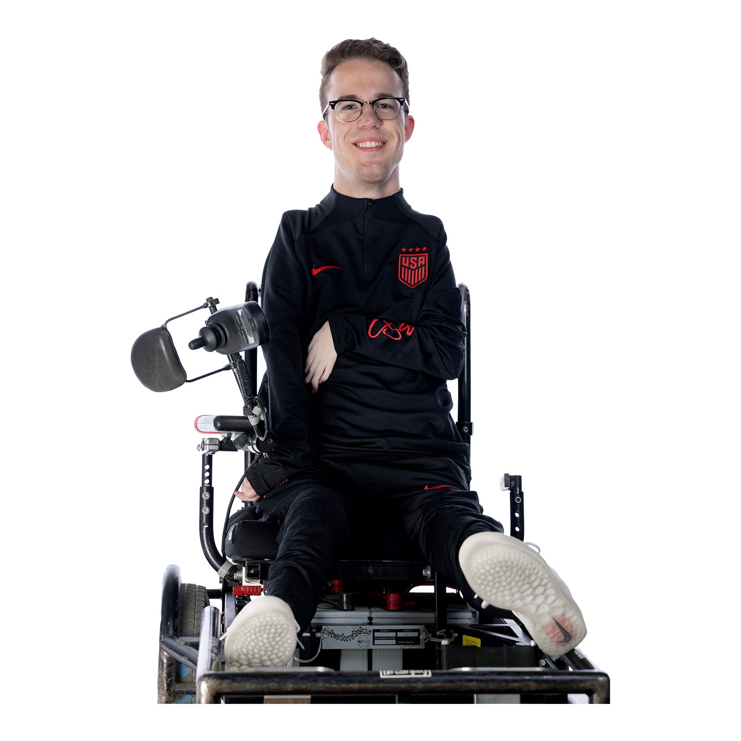 Men's Nike USWNT Strike 1/4 Zip Black Drill Top - Front View