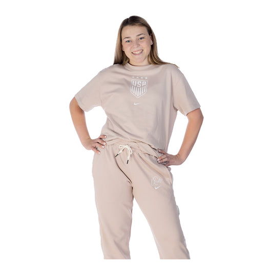 Women's Nike USWNT Crest Stone Tee - Front View