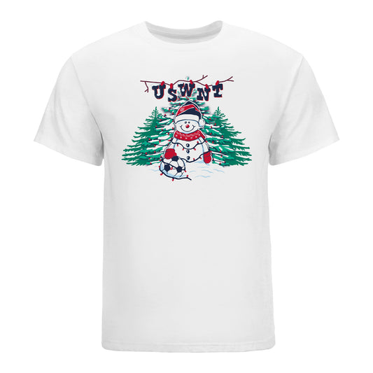 Unisex USWNT Holiday Snowman White Tee