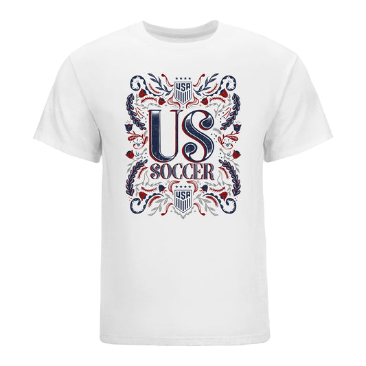 Unisex USWNT Holiday Floral White Tee