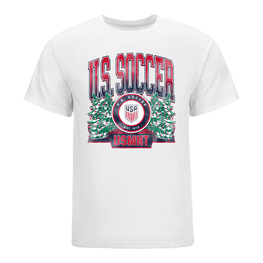 Unisex USMNT Holiday Crest White Tee