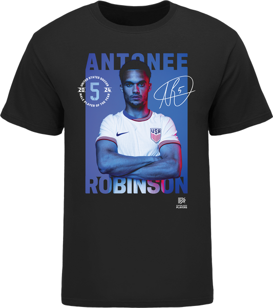 Unisex USMNT 2024 POTY Antonee Robinson Black Tee