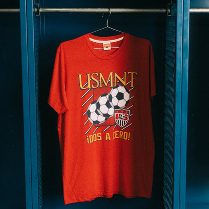 Unisex Homage USMNT Retro Dos a Cero Red Tee