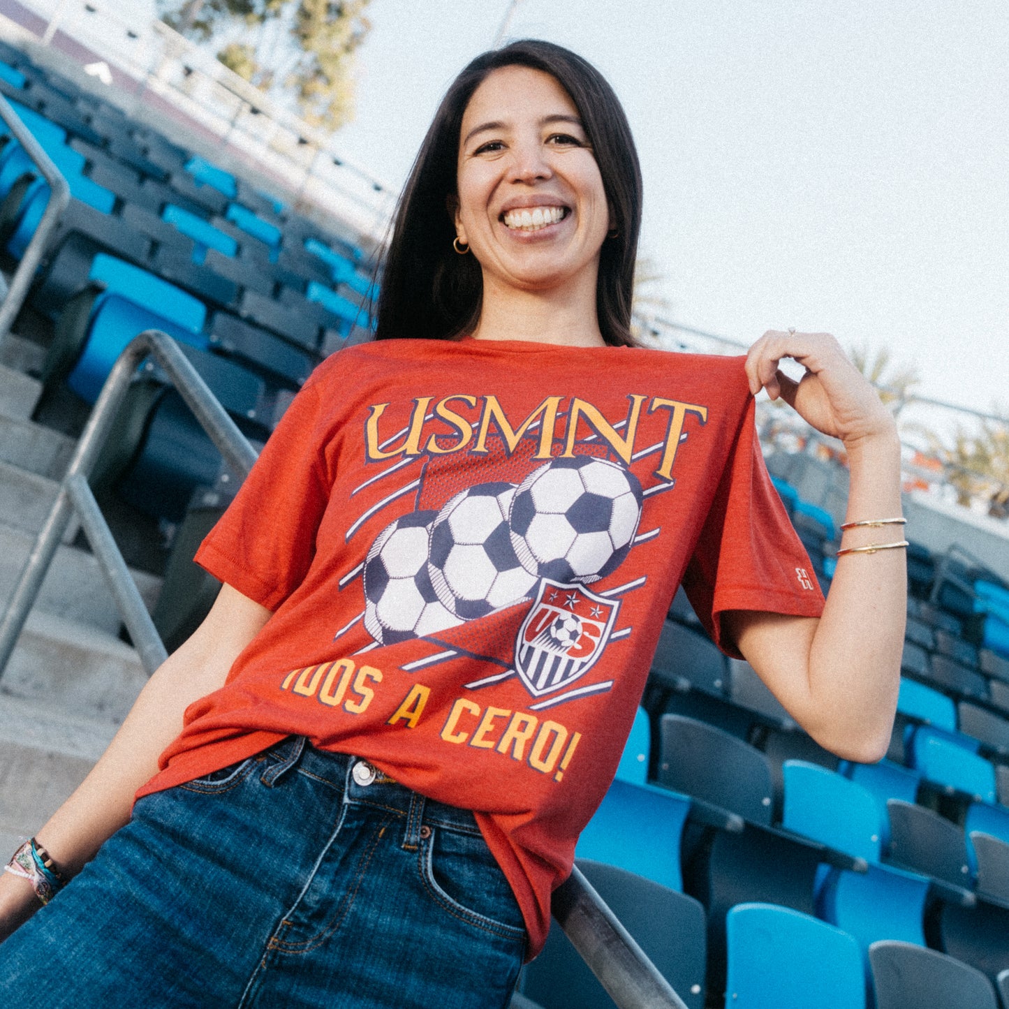 Unisex Homage USMNT Retro Dos a Cero Red Tee