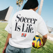 Unisex Original Retro Brand USA 1993 Soccer is Life Crest Vintage Cream Tee