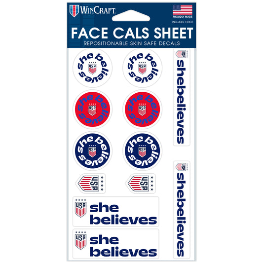 WinCraft USWNT SheBelieves Face Decals