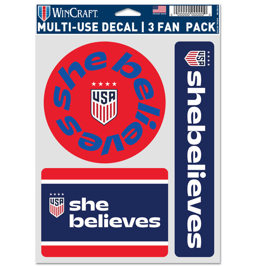 WinCraft USWNT SheBelieves 3-Pack Stickers