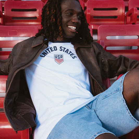 Levi's Unisex United States White Ringer T-Shirt