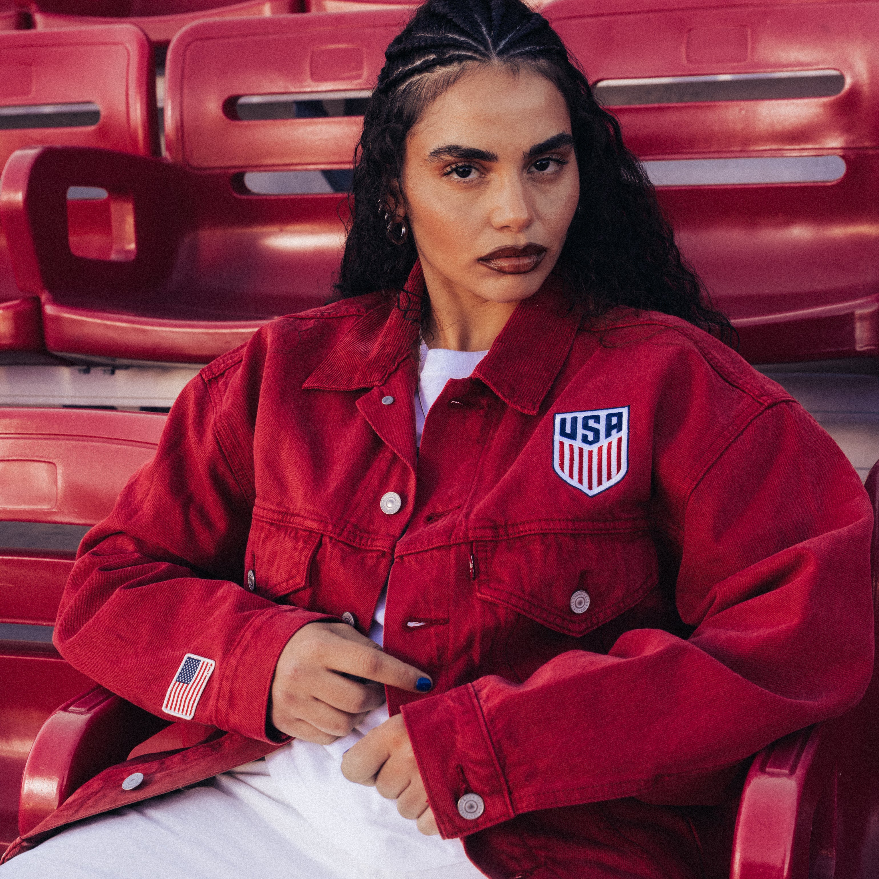 Unisex Levi's United States Red Denim Jacket – U.S. Soccer Store®