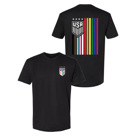 Unisex USWNT 2023 Pride Black Tee - Combined View