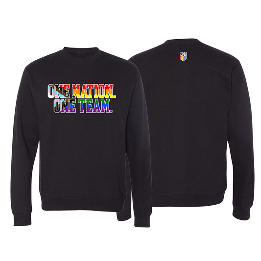 Unisex USMNT 2023 Pride Black Crewneck - Front View