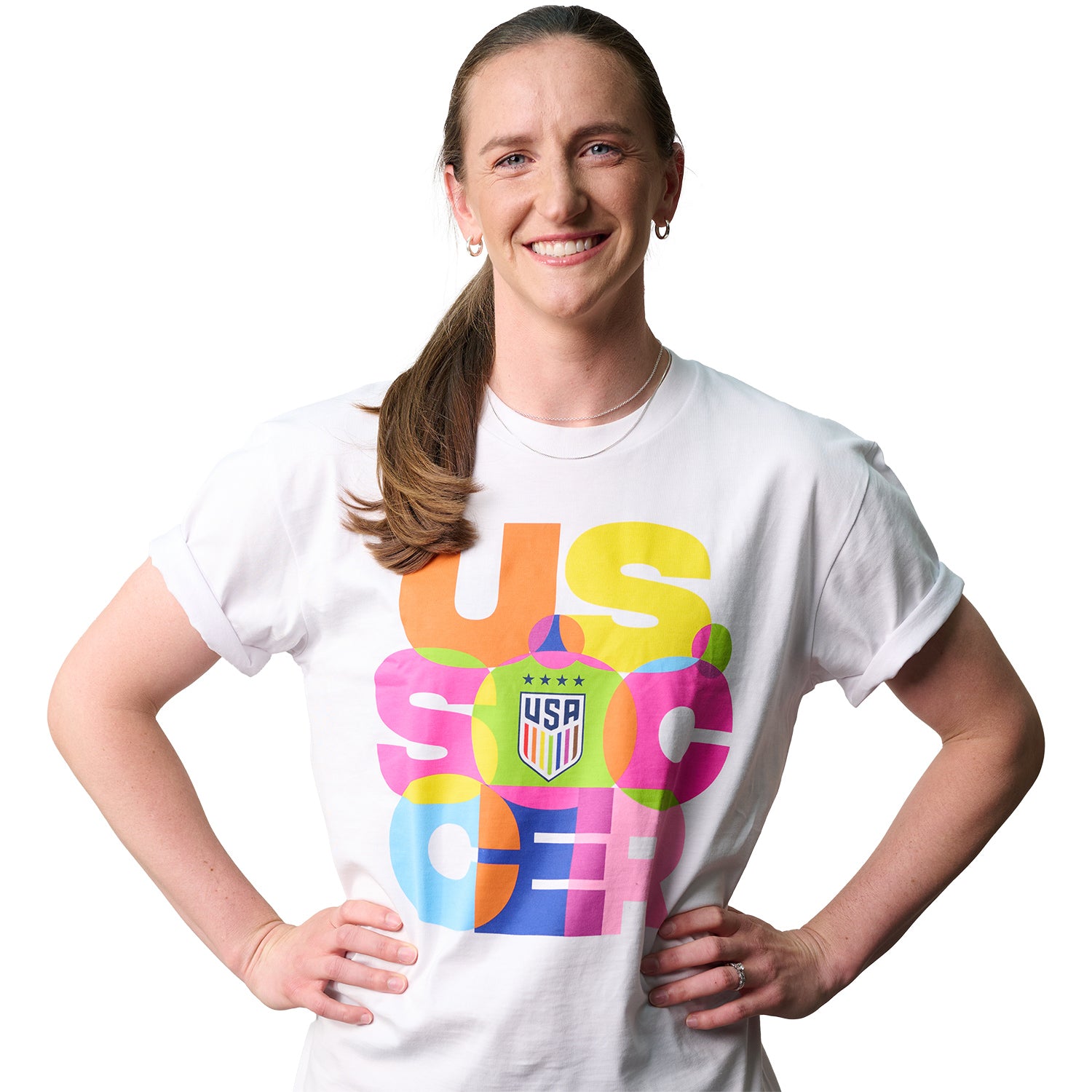 Unisex USWNT United Pride White Tee - Andi Sullivan