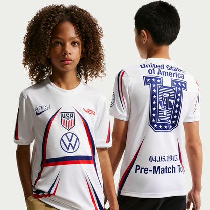 USA x V.A.A. Big Kids' Short-Sleeve Pre-Match Top