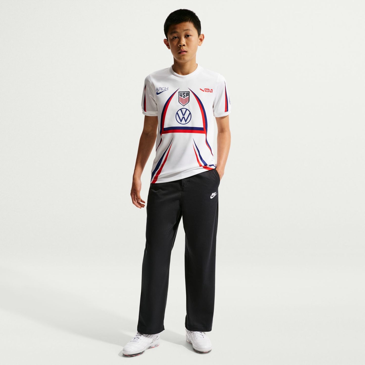 USA x V.A.A. Big Kids' Short-Sleeve Pre-Match Top