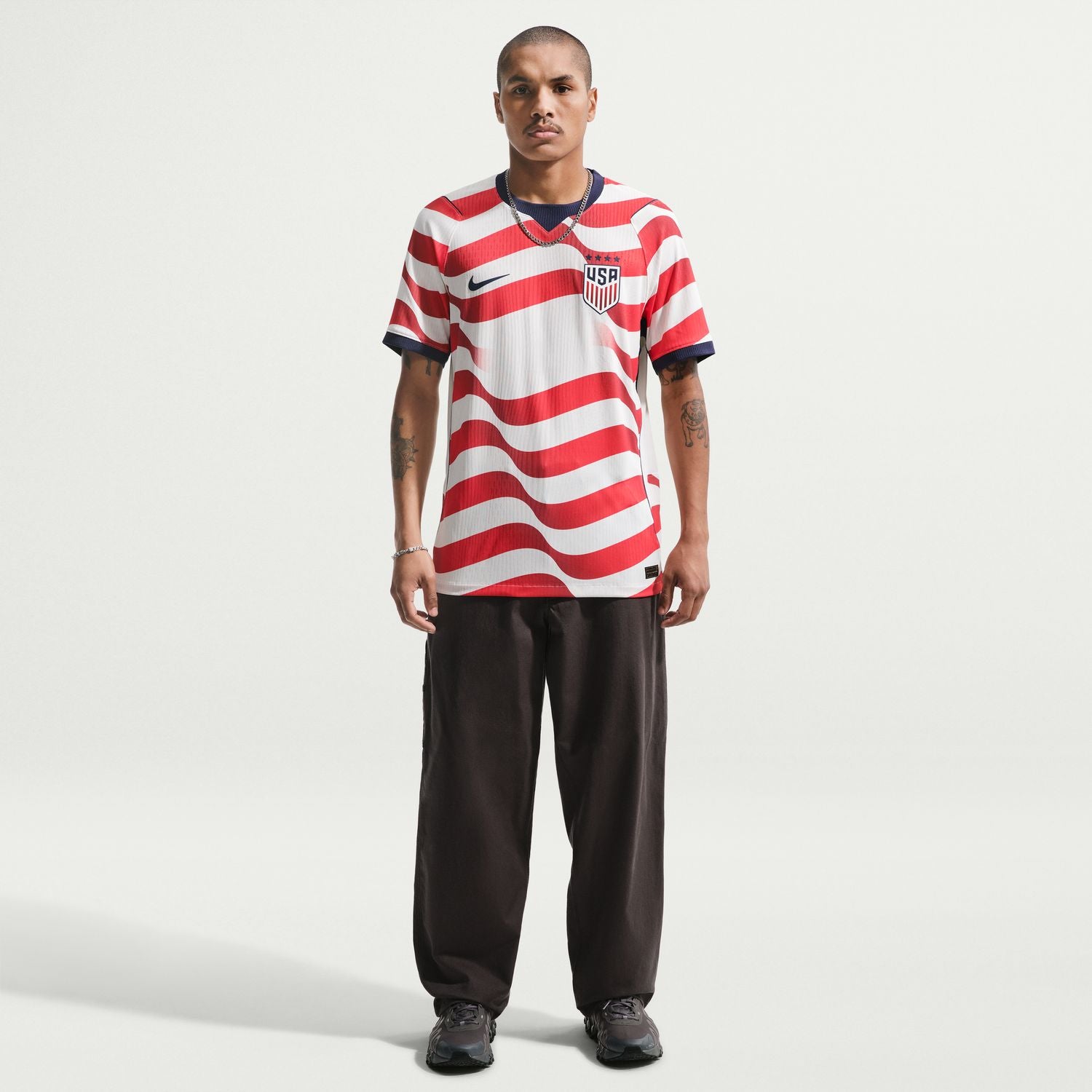 Men's Nike USWNT 2026 Personalized Home Authentic Jersey - Stripes
