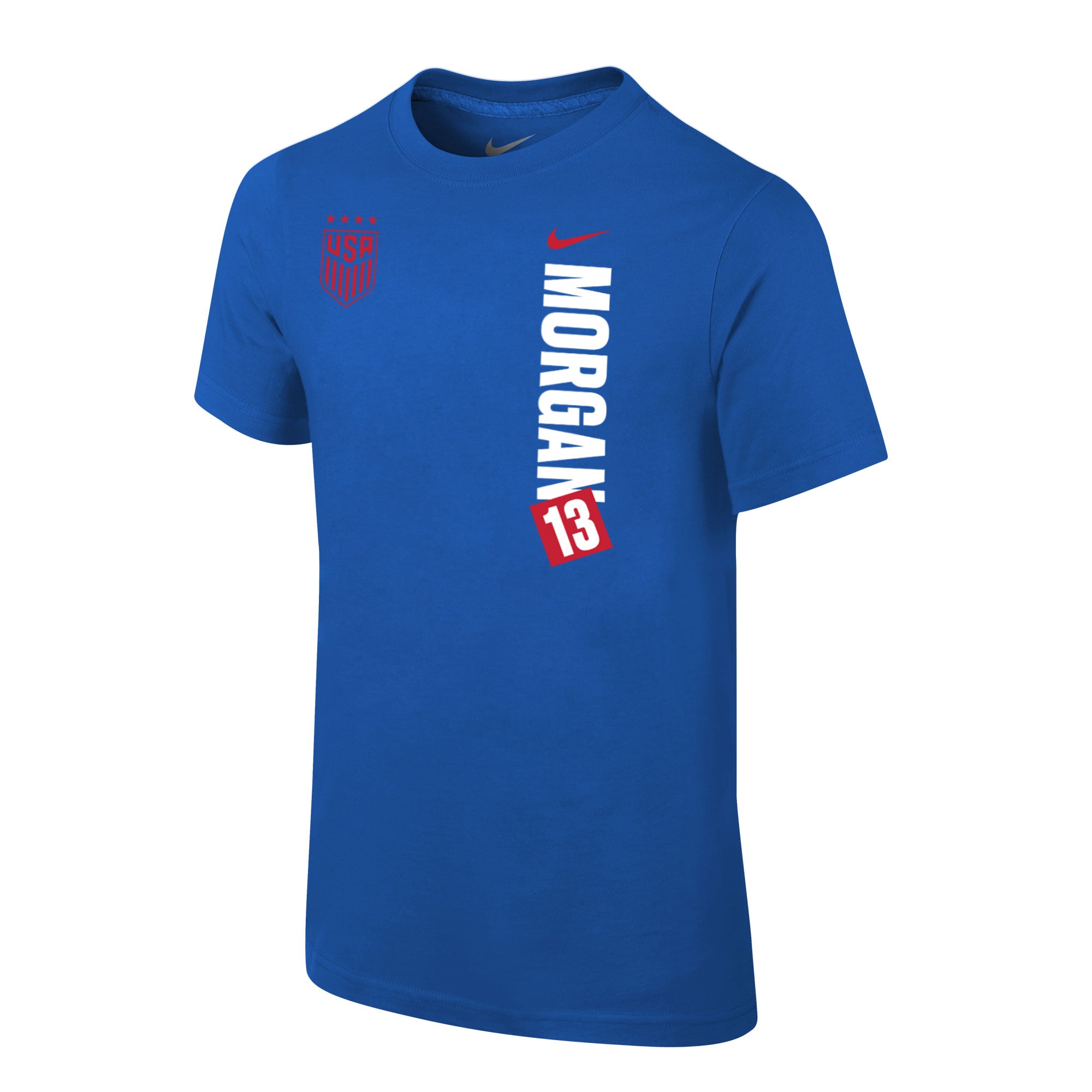Youth Nike USWNT Vertical Morgan Royal Tee - Front View