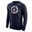 Men's Nike USWNT SheBelieves Circle Core Navy Long Sleeve Tee