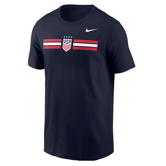 Men's Nike USWNT Striped Core Navy Tee